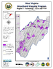 thumbnail image of broadband coverage map in region 8 of the state, cable and fiber technology