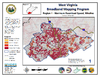 thumbnail image of broadband coverage map in the state, maximum download speed, wireline