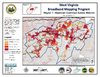 thumbnail image of broadband coverage map in the state, maximum download speed, wireline