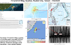 image of map and information pertaining to the April 2, 2024 Taiwanese earthquakes