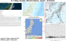 image of map and information pertaining to the April 3, 2024 Japanese earthquake