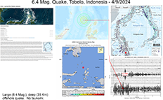 image of map and information pertaining to the April 9, 2024 Indonesian earthquake