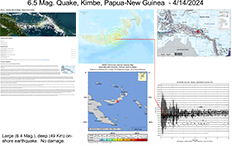 image of map and information pertaining to the April 14, 2024 Papuan earthquake