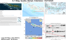 image of map and information pertaining to the April 27, 2024 Indonesian earthquake