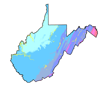 no-detail WV geologic map