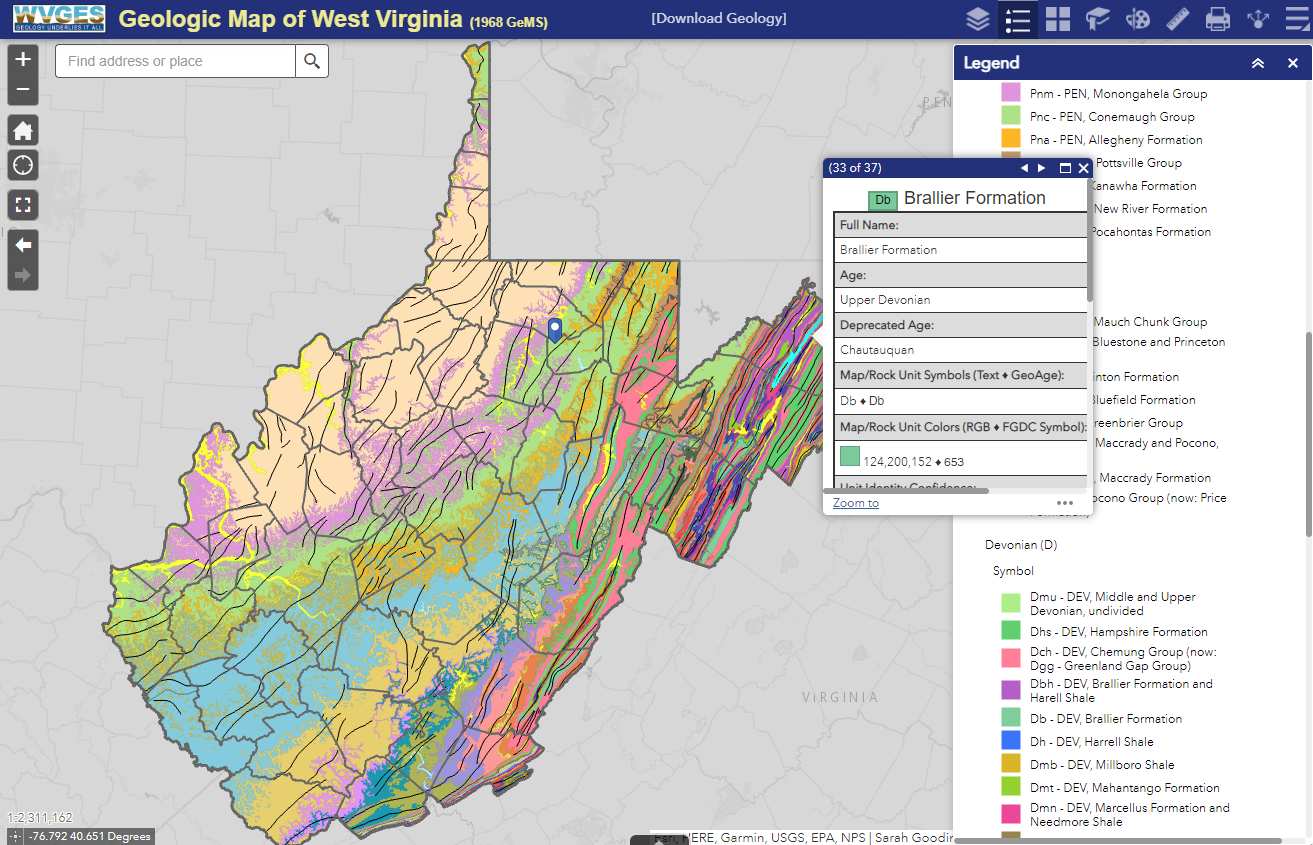 WV Geo Map image