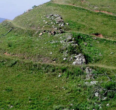 Outcrop of steeply dipping Williamsport