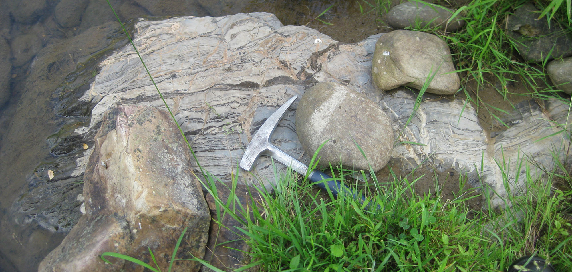 Algal stromatolites in Silurian Tonoloway, Sitlington Creek